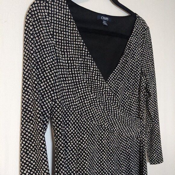 CHAPS Faux Wrap Dress - Picture 5 of 5